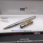 Perfect Replica Rouge et Noir Montblanc Gold Clip Stainless Steel Rollerball Pen